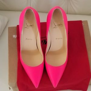 CHRISTIAN LOUBOUTIN Matte Leather Jazz Calf Fluo S